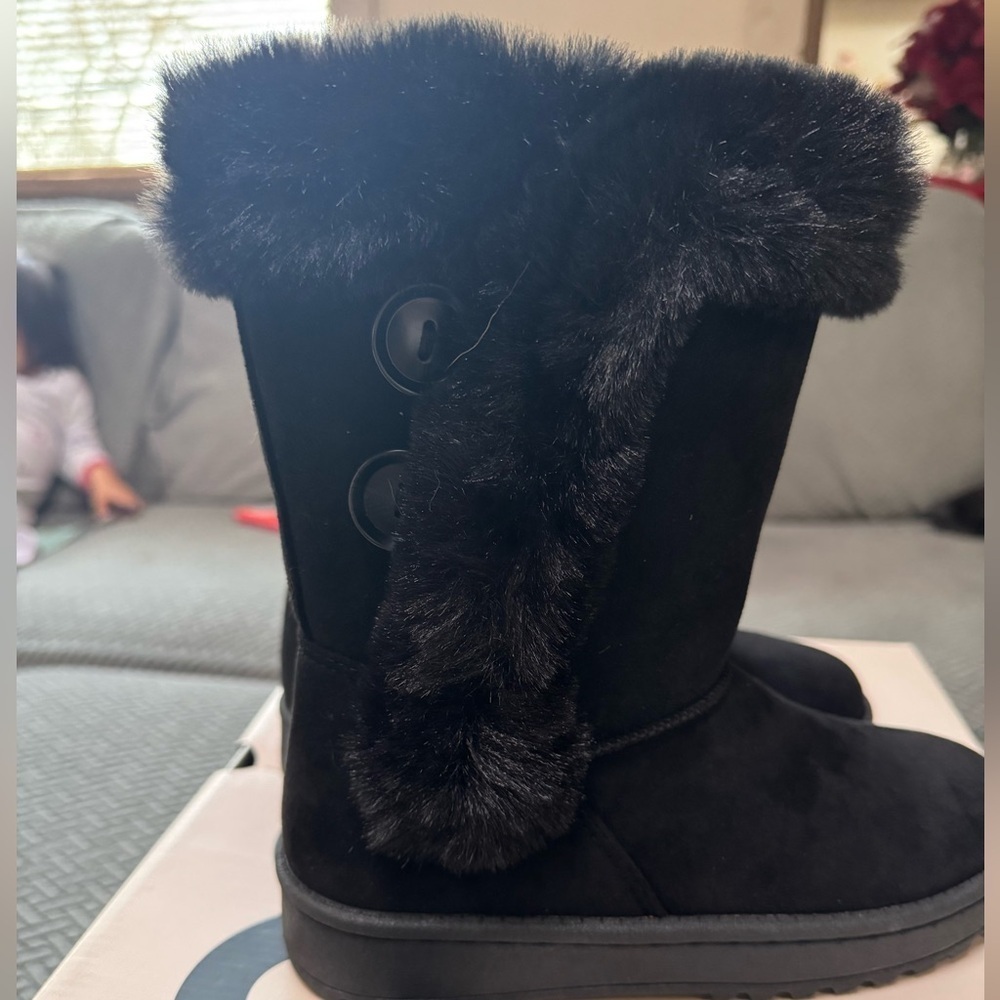 SO Sophia black winter boots. Size 2 youth - Picture 6 of 10